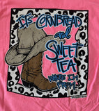 Gildan Southern Belle It's Cornbread And Sweet Tea Where I'm From Shirt Size S