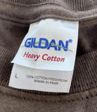 Gildan Women's Southern Belle Graphic Brown Short Sleeve Shirt Size Large