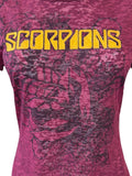 Kavio Women's Scorpions Graphic Maroon Short Sleeve Shirt Size Large