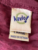 Kavio Women's Scorpions Graphic Maroon Short Sleeve Shirt Size Large