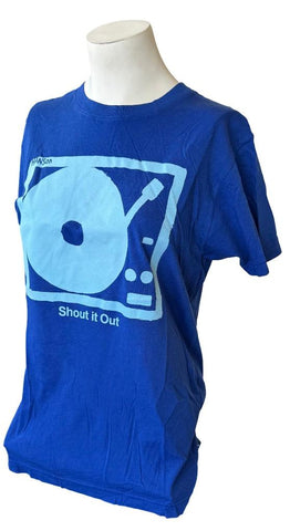 Alternative Women's Hanson Shout It Out Blue Short Sleeve Shirt Size Small