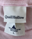 Quail Hollow Women's Kentucky Princess Pink Short Sleeve Shirt Size Large