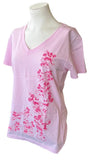 Disney Women's Mickey Mouse And Minnie Mouse Pink Short Sleeve Shirt Size Medium