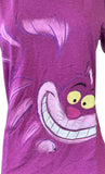 Disney Women's Alice In Wonderland Cheshire Cat Graphic Purple Shirt Size Medium
