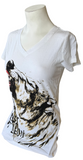 Next Level Women's Kings Of Leon Howling Wolf Graphic White Shirt Size Medium