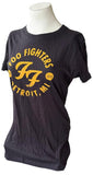 Women's Foo Fighters Tour 2011 Detroit, MI Black Short Sleeve Shirt Size Large