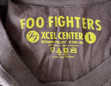 Women's Foo Fighters Tour 2011 St Paul, MN Black Short Sleeve Shirt Size Large