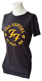 Women's Foo Fighters Tour 2011 St Paul, MN Black Short Sleeve Shirt Size Large