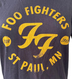 Women's Foo Fighters Tour 2011 St Paul, MN Black Short Sleeve Shirt Size Large