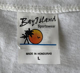 Bay Island Women's Kid Rock Born Free White Short Sleeve Shirt Size Large