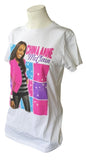 Tultex Women's China Anne McClain Graphic White Short Sleeve Shirt Size Large