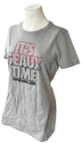 Nike Women's Super Bowl XLVIII It's Geaux Time Gray Slim Fit Shirt Size Large