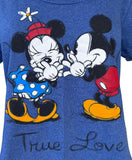 Disney Women's Mickey Mouse And Minnie Mouse True Love Blue Shirt Size Large