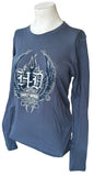 Next Level Women's Harley Davidson Motorcycles Blue Long Sleeve Shirt Size Large