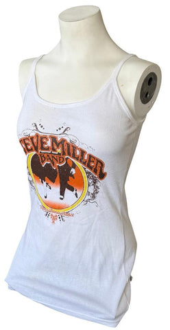Apparel Whiz Women's Steve Miller Band Dance White Tank Top Shirt Size Medium