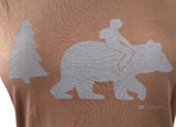 Alternative Women's Tretorn Riding Bear Outdoor Graphic Brown Shirt Size Medium
