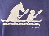 Alternative Women's Tretorn Paddling Graphic Navy Short Sleeve Shirt Size Medium
