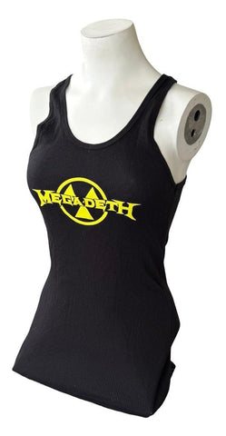 Next Level Women's Megadeth Graphic Black Tank Top Shirt Size Large