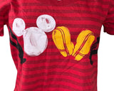 Disney Women's Mickey Mouse Love Graphic Red Short Sleeve Shirt Size Medium