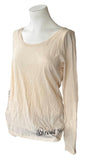 Alternative Women's Spread Your Wings Beige Long Sleeve Shirt Size X-Large