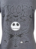 Disney Women's Nightmare Before Christmas Jack Skellington Gray Shirt Size M