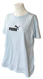 Puma Women's Big Cat Logo Blue Short Sleeve Shirt Size Large