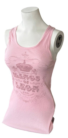 Next Level Women's Kings Of Leon Graphic Pink Tank Top Size Large