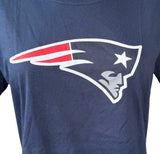 Nike Women's New England Patriots Logo Navy Short Sleeve Slim Fit Shirt Size L