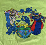 Anvil Boys Buzz Lightyear Battling Zurg Graphic Green Shirt Size X-Large