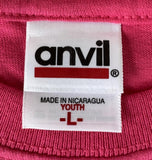 Anvil Girls Southern Belle With Faith Nothing Is Impossible Pink Shirt Size L