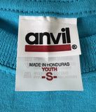 Anvil Girls Southern Belle Peace Love And Flip Flops Blue Shirt Size Small