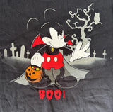 Disney Boys Mickey Mouse Vampire Boo! Black Short Sleeve Shirt Size Medium