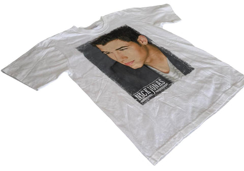 Anvil Youth Nick Jonas Tour 2011 Graphic White Short Sleeve Shirt Size Large
