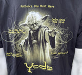 Disney Men's Star Wars Yoda Graphic Black Short Sleeve Shirt Size Medium