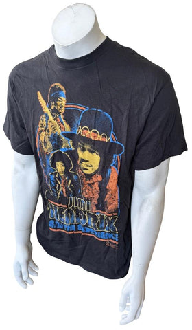 Delta Men's Jimi Hendrix And The Experience Graphic Black Shirt Size Large