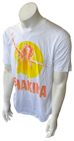 Alstyle Men's Shakira The Sun Comes Out World Tour 2010 White Shirt Size Large
