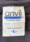 Anvil Men's McClain Sisters Tell A Friend Graphic Black Shirt Size Large