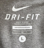 Nike Dri-Fit Men's Baltimore Ravens Graphic Gray Short Sleeve Shirt Size Large
