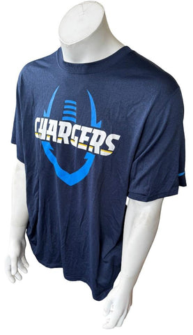 Nike Dri-Fit Men's Los Angeles Chargers Navy Short Sleeve Shirt Size X-Large