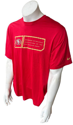 Nike Dri-Fit Men's San Francisco 49ers Engineered Red Short Sleeve Shirt Size XL