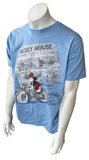 Disney Men's Mickey Mouse Weekly Comic Graphic Blue Shirt Size Large