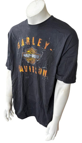 Harley-Davidson Motorcycles Graphic Black Short Sleeve Shirt Size X-Large