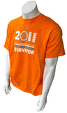 Anvil Men's Ride For Roswell 2011 Ride Together Survivor Orange Shirt Size Large