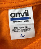 Anvil Men's Ride For Roswell 2011 Ride Together Survivor Orange Shirt Size Large