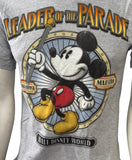Disney Men's Mickey Mouse Leader Of The Parade Graphic Gray Shirt Size Small