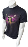 Anvil Men's Bolt Run Tings Usain Bolt Graphic Black Short Sleeve Shirt Size M
