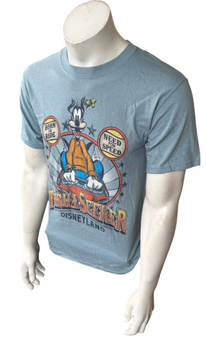 Disney Men's Disneyland Goofy Thrill Seeker Graphic Gray Shirt Size Small