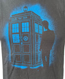 Ripple Junction Men's Doctor Who Tardis Black Short Sleeve Shirt Size Small