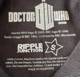 Ripple Junction Men's Doctor Who Tardis Black Short Sleeve Shirt Size Small
