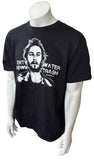 Anvil Men's Workaholics Dirty Water Brown Trash Graphic Black Shirt Size Large